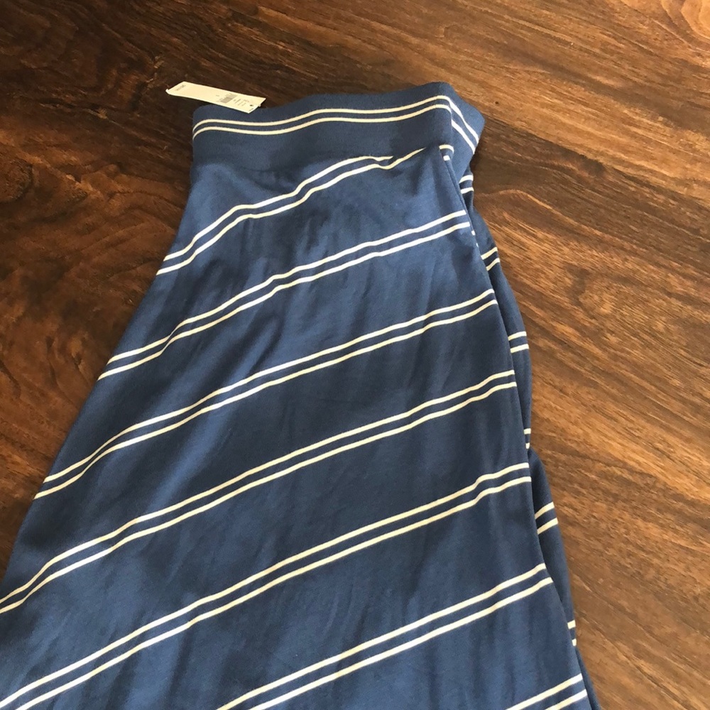 Stripped blue maxi skirt